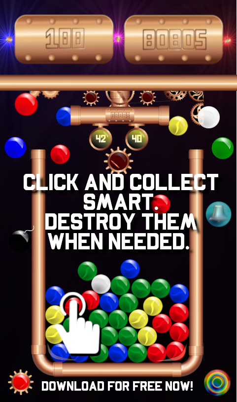 Click and collect smart. Destroy them when needed. Download fro free now! 100 BOBOS. Google Playstore
